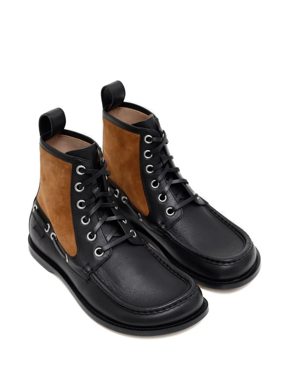 Loewe Campo Lace-up Boots In Black