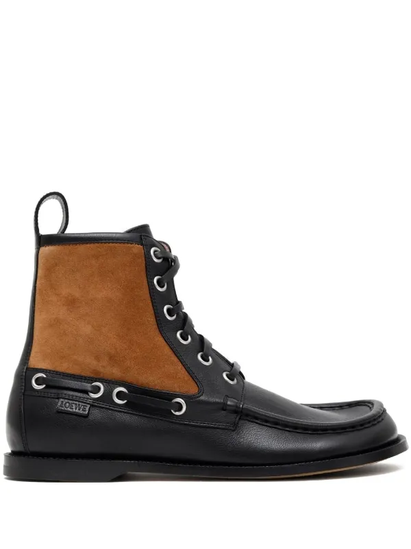 LOEWE Campo レースアップ ブーツ | ブラック | FARFETCH JP