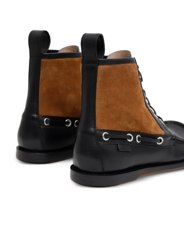 LOEWE Campo レースアップ ブーツ | ブラック | FARFETCH JP