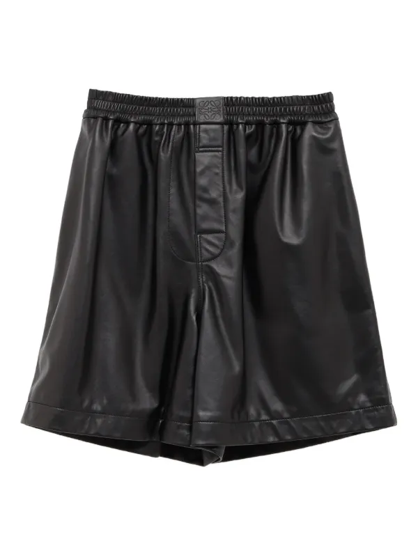 LOEWE レザーショートストラップハンドル ブラック LOEWE ロエベ アナグラム 2way ハンド ショルダーバッグ ナッパレザー