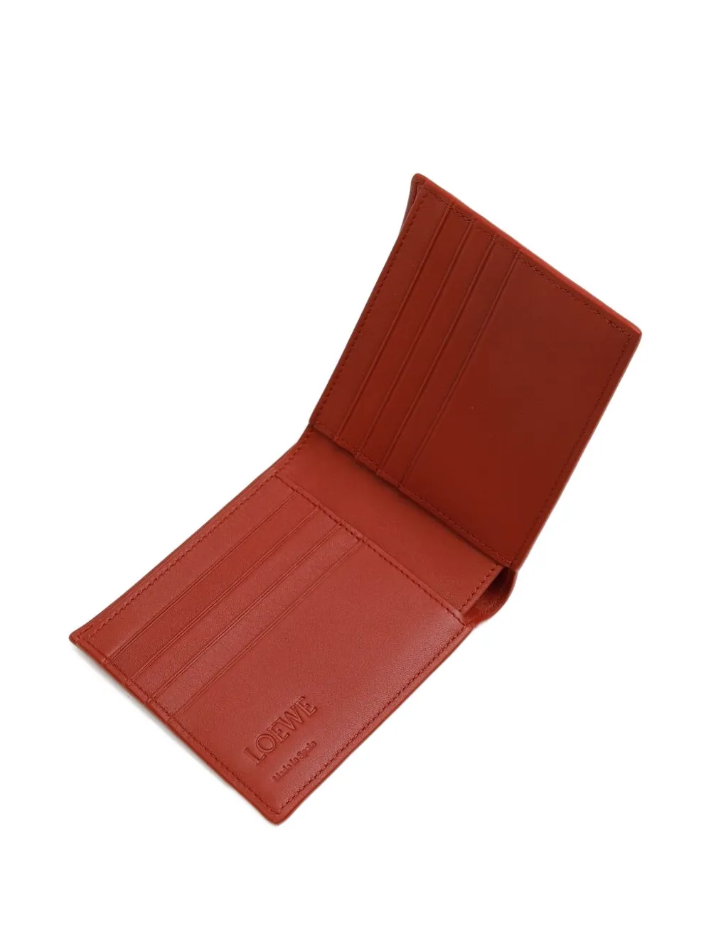 LOEWE Portemonnee met leren vlakken Rood