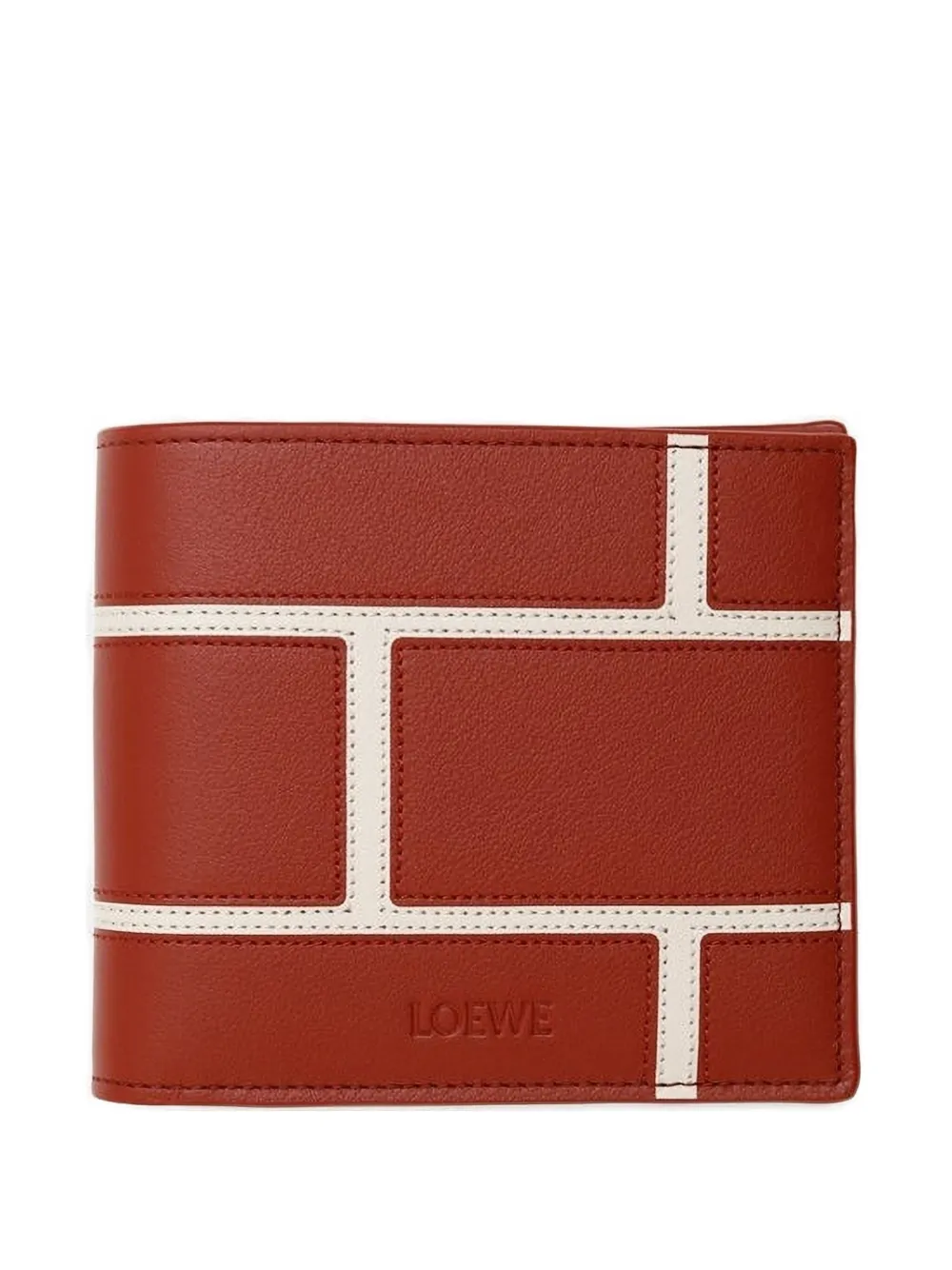 LOEWE Portemonnee met leren vlakken Rood