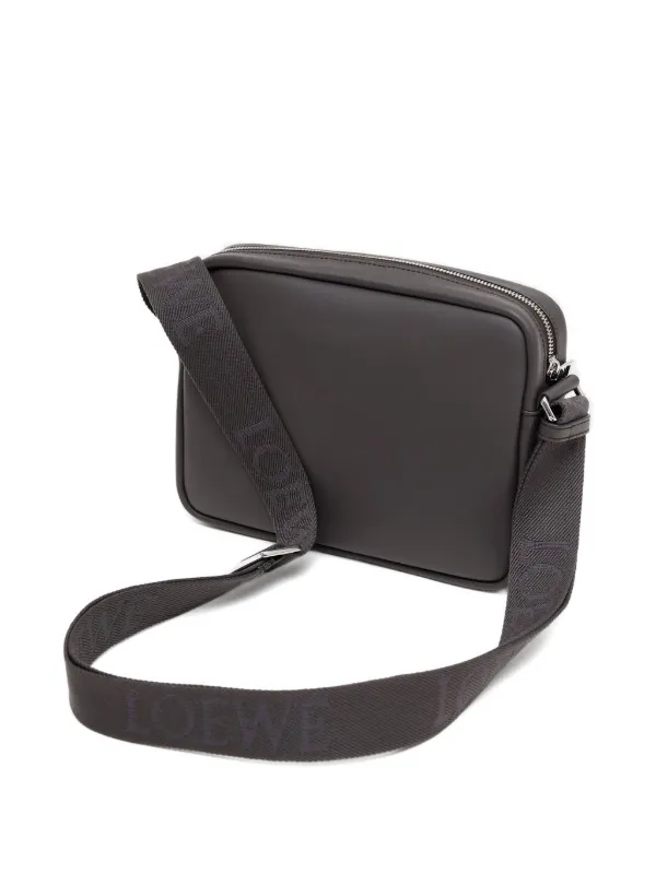 LOEWE logo-plaque Shoulder Bag | Grey | FARFETCH
