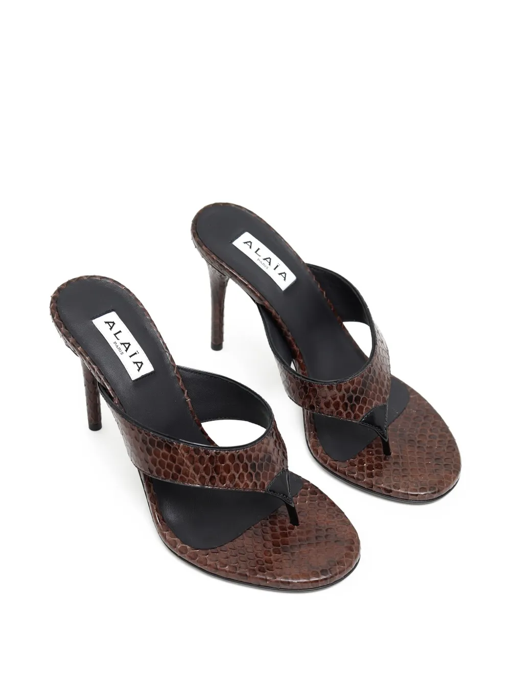 Alaïa Infradito snakeskin-effect sandals | Heeled Sandals | Image 2