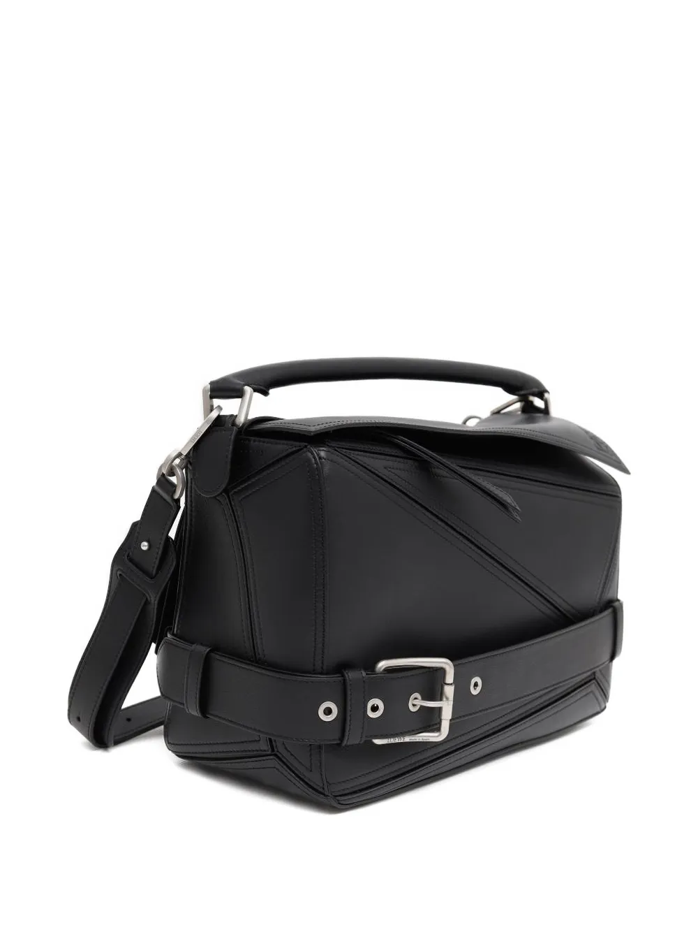 LOEWE Puzzle Biker grote schoudertas Zwart