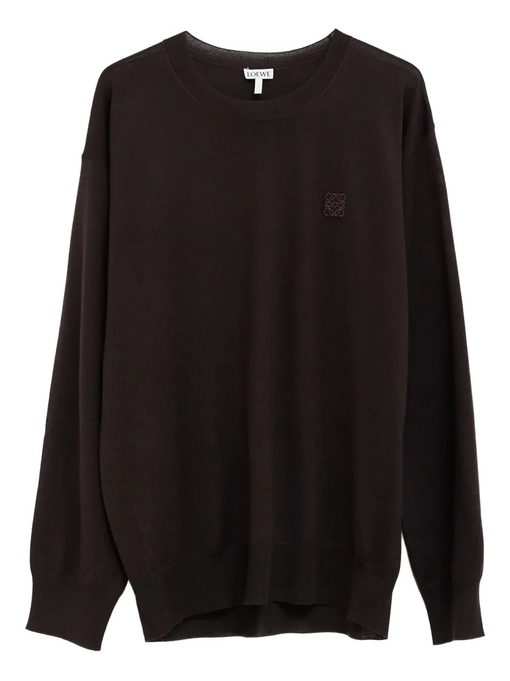 LOEWE logo-embroidered jumper - ブラウン LOEWE logo-embroidered jumper - ブラウン