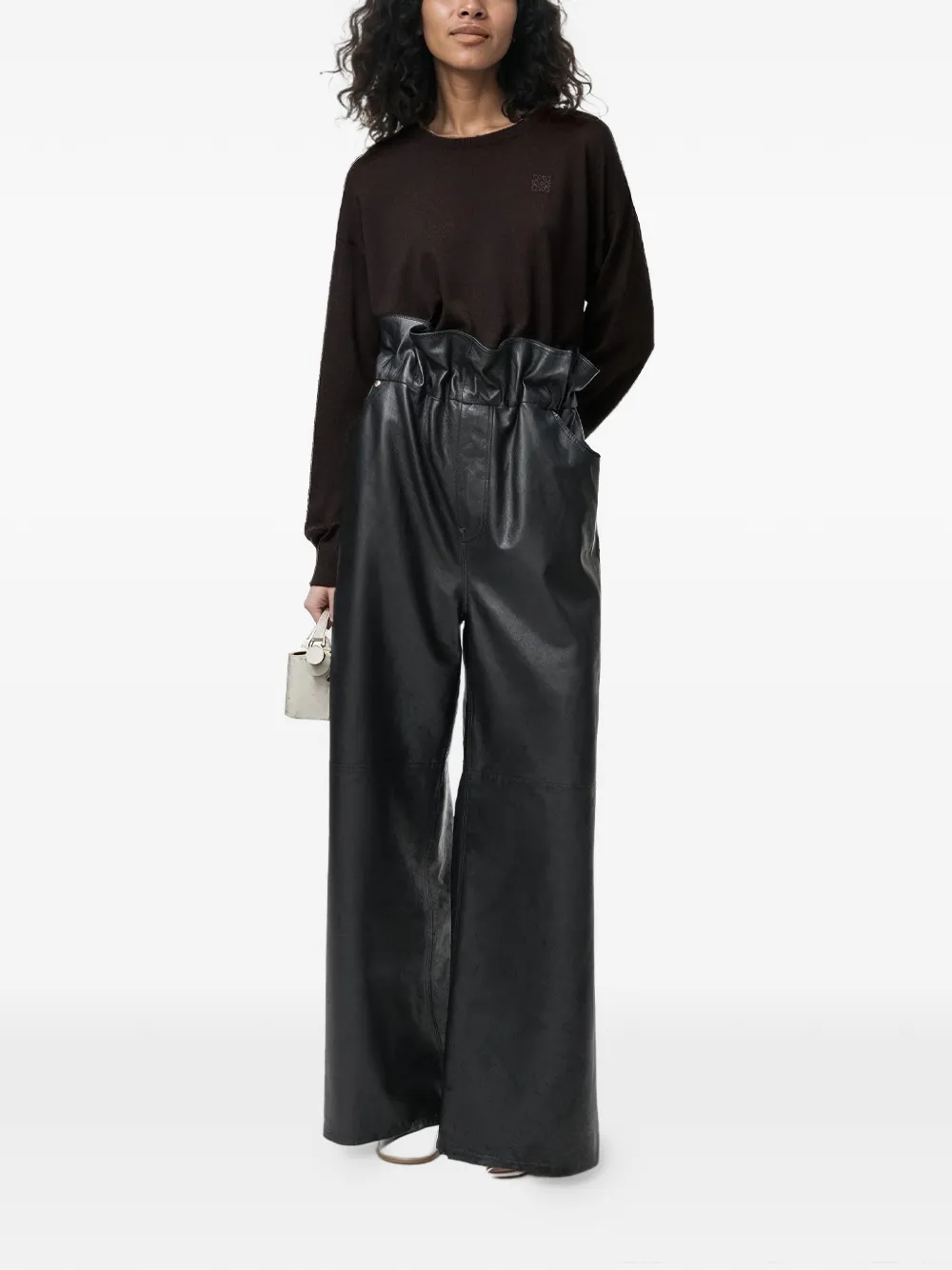  Loewe Logo-embroidered Jumper - Brown 