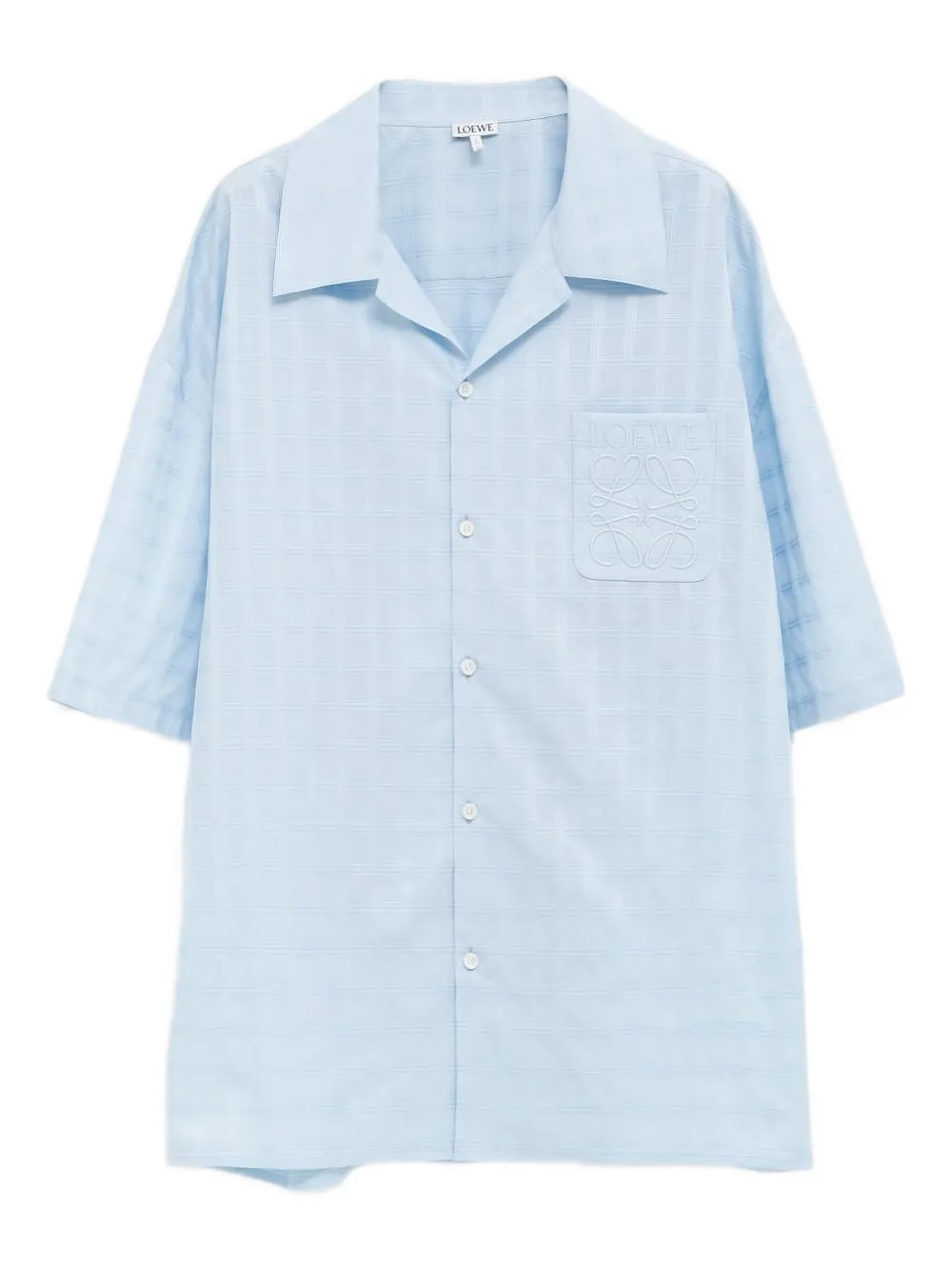 LOEWE embroidered-pocket short-sleeves shirt - ブルー LOEWE embroidered-pocket short-sleeves shirt - ブルー