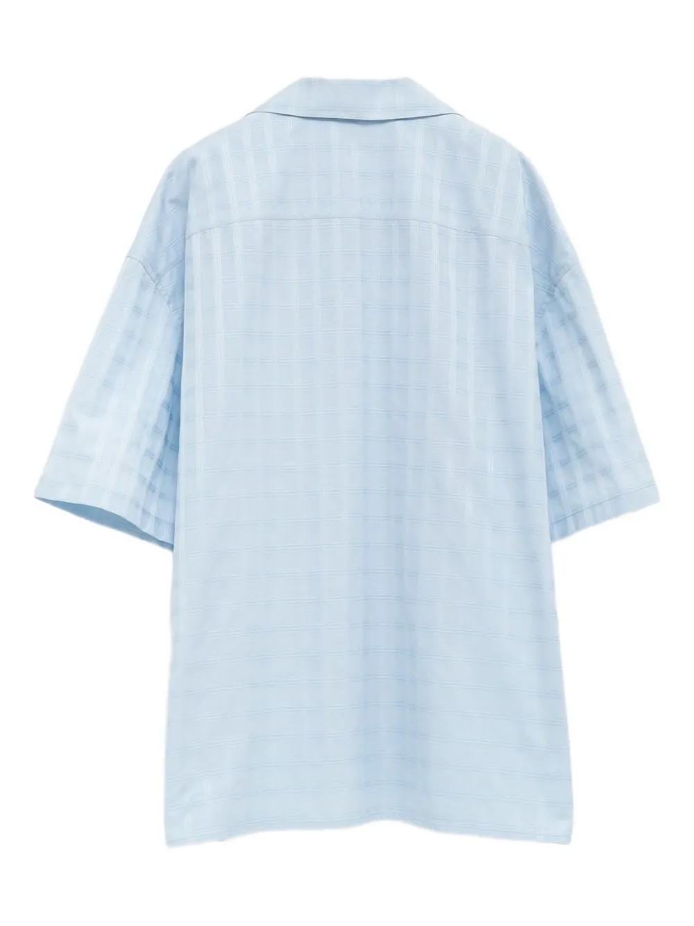 LOEWE Overhemd met geborduurde zak en korte mouwen Blauw