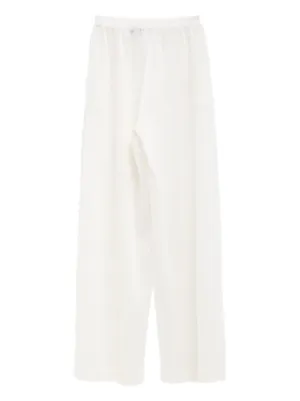 【関税込み】ALAIA ホワイト ルーズパンツ bottoms-02281 イージー ワイドパンツ ホワイト グレー | L