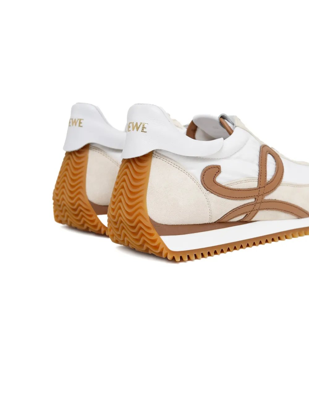 LOEWE Flow Runner leather-panelled sneakers Neutrals