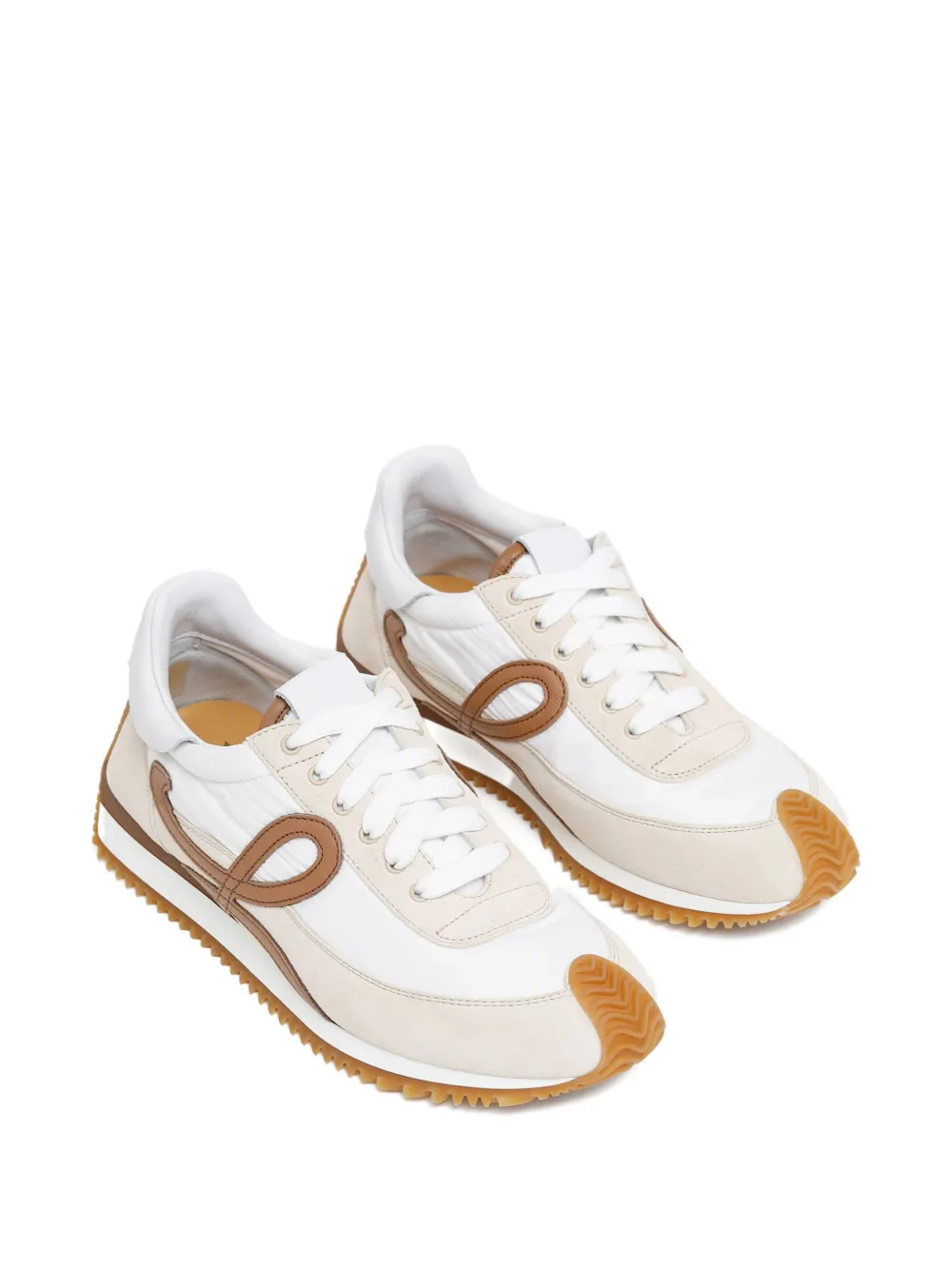 LOEWE Flow Runner leather-panelled sneakers Neutrals