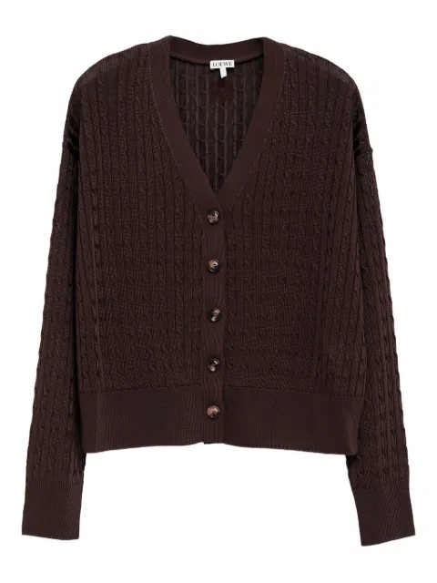 LOEWE cable-knit buttoned cardigan