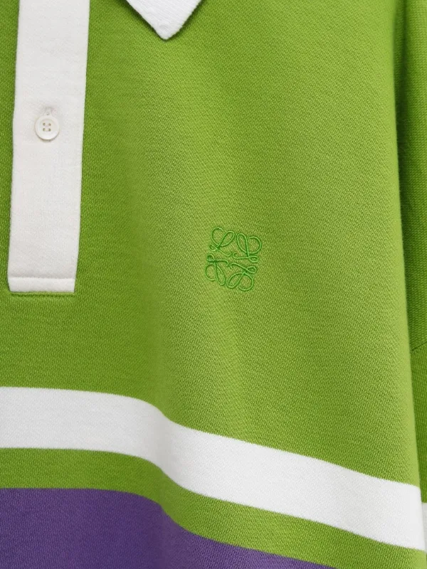 LOEWE ストライプパネル ラガーシャツ | グリーン | FARFETCH JP