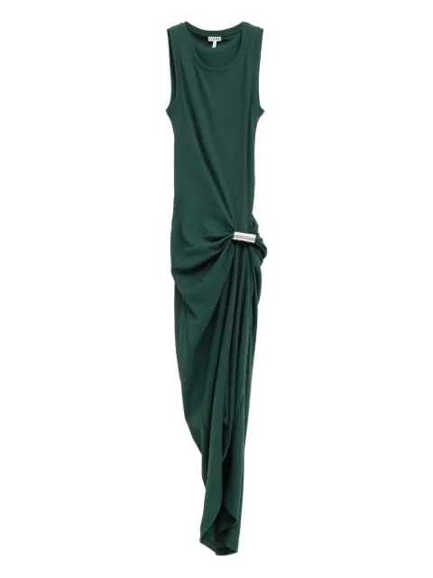 LOEWE draped fine-ribbed dress