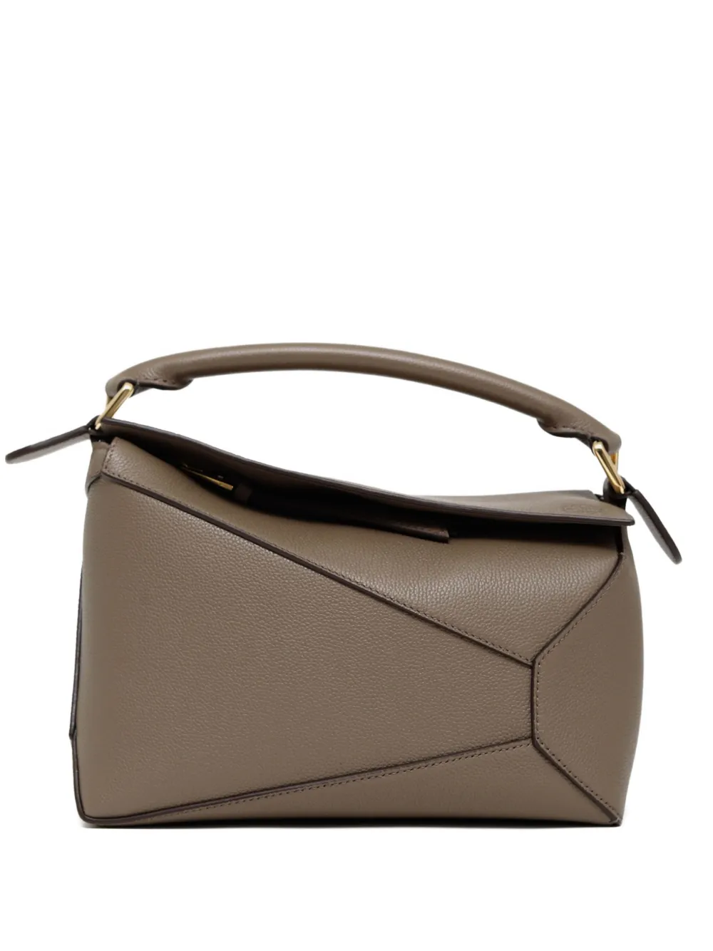 LOEWE Puzzle shopper van geometrisch leer Beige