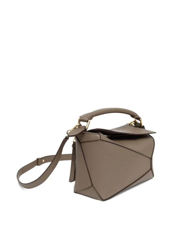 LOEWE Puzzle Geometric Leather Tote Bag | Neutrals | FARFETCH