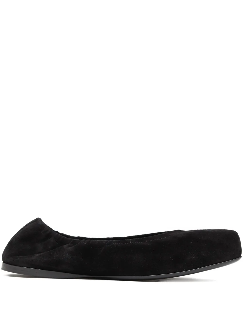 Alaïa flats de gamuza con puntera cuadrada | negro | Image 1