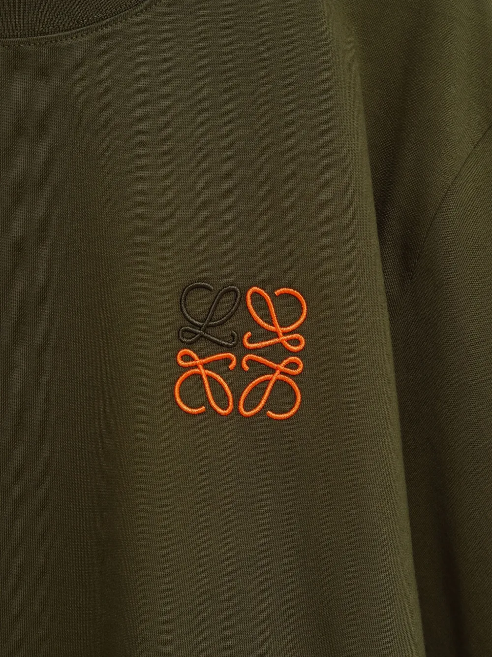 LOEWE T-shirt met borduurwerk Bruin