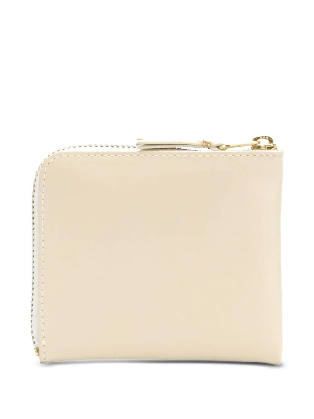 Comme Des Gar&ccedil;ons Wallet Leren portemonnee met halve rits - Beige