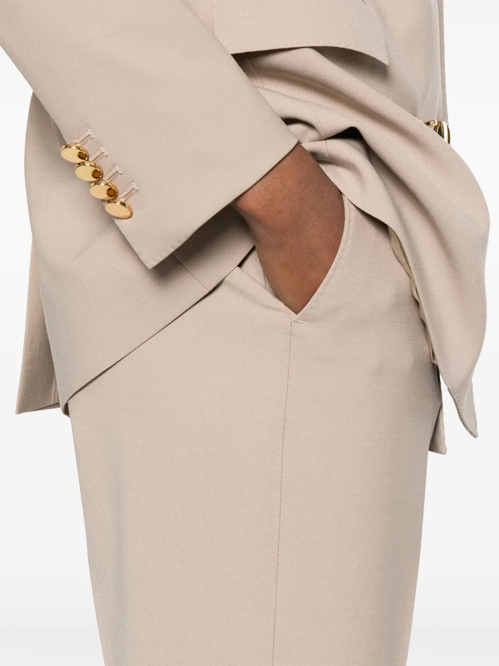Tagliatore Pak met dubbele rij knopen Beige