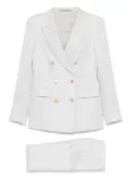 Tagliatore linen double-breasted suit - Grey