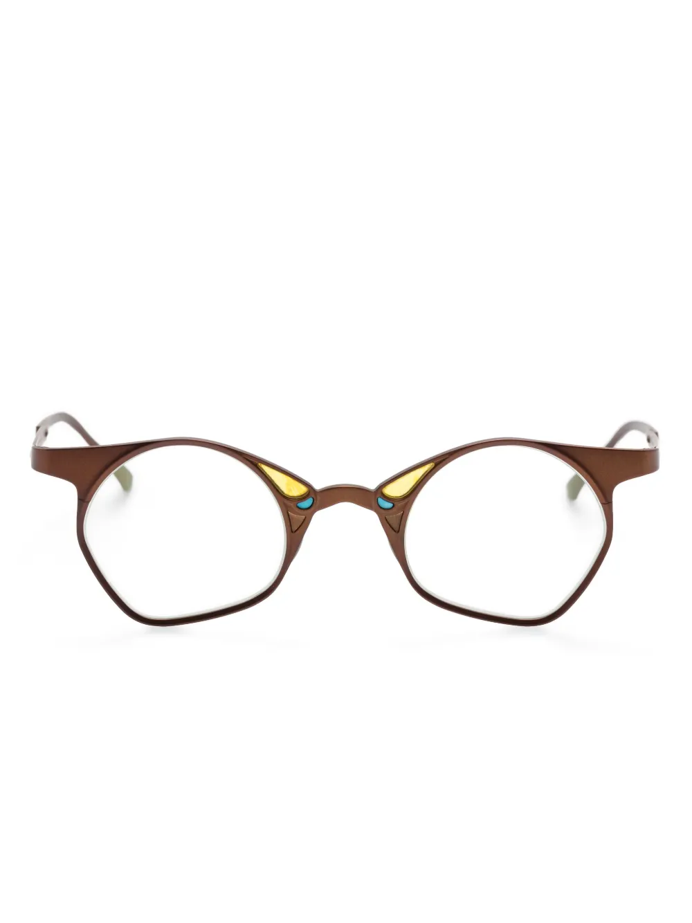 Rigards lentes con armazón geométrica | marrón | Image 1