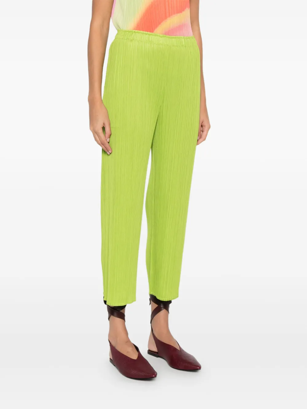 Pleats Please Issey Miyake Plooibroek - Groen