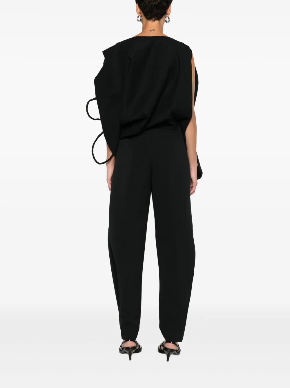 Issey Miyake Asymmetrische blouse Zwart