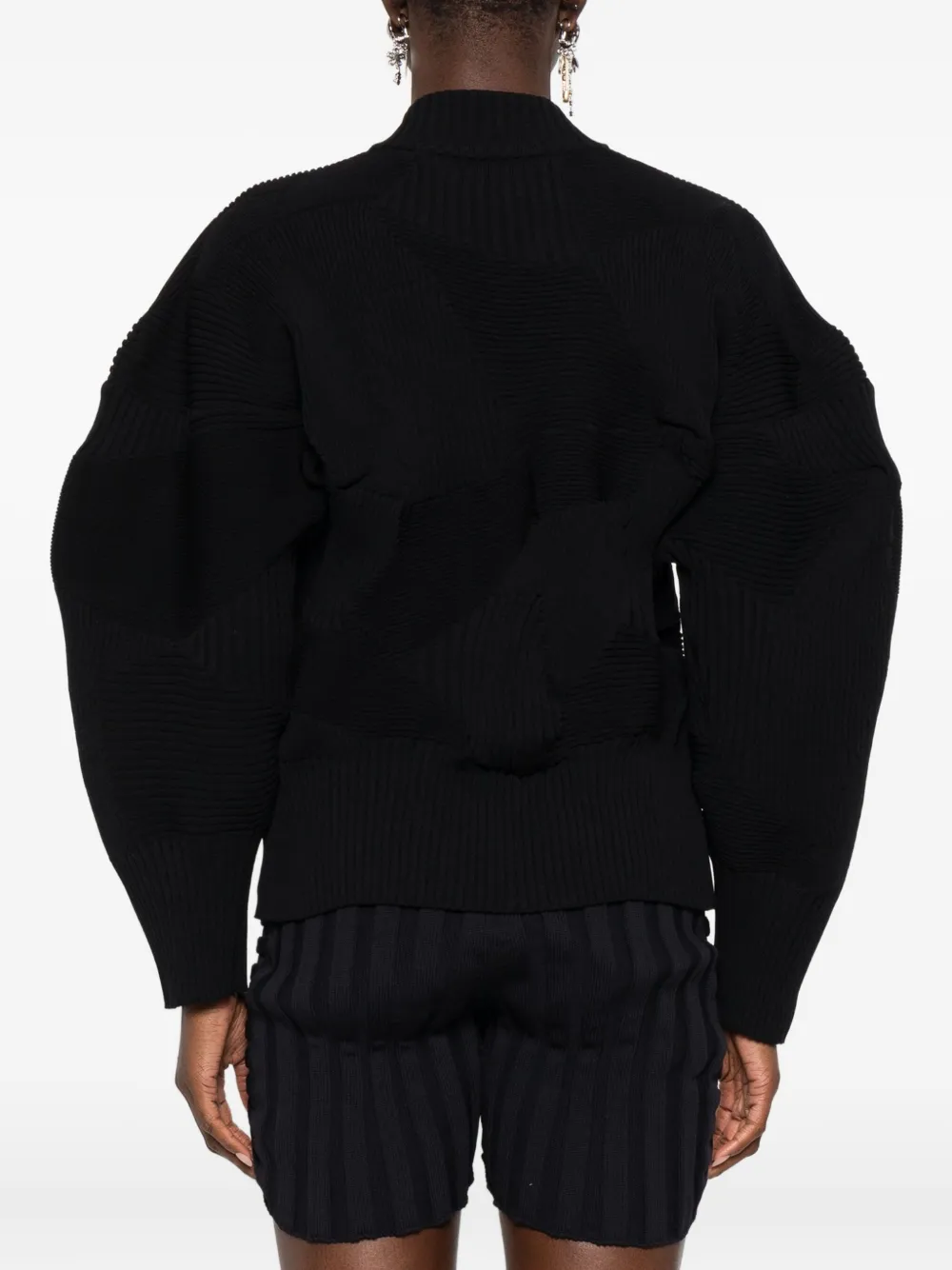 Issey Miyake Kone Kone Cardigan In Black
