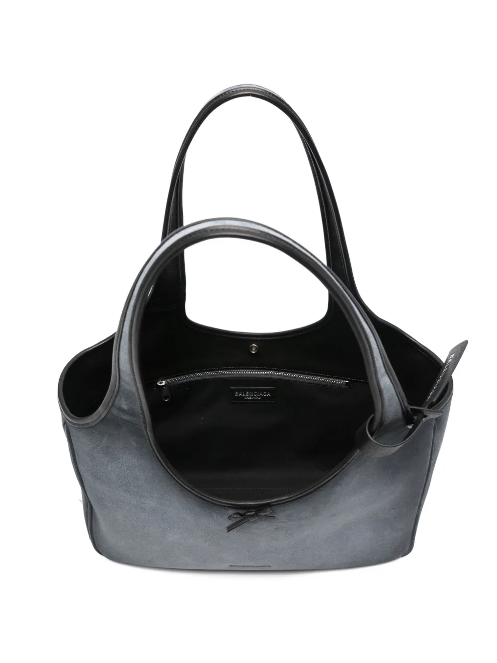 Balenciaga Bow Suede Lau Tote Bag In Blue