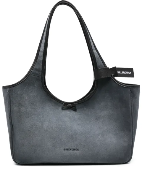Balenciaga bow suede lau tote bag