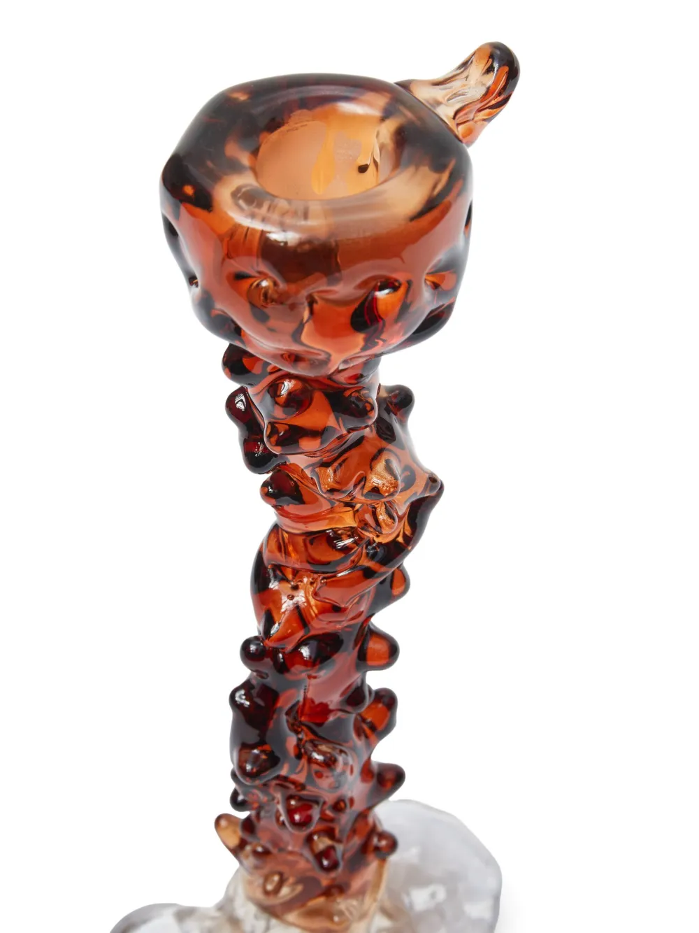 Spiral-Shaped Glass Candle Holder