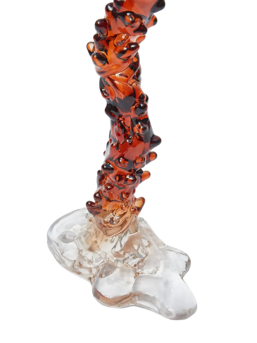 Spiral-Shaped Glass Candle Holder