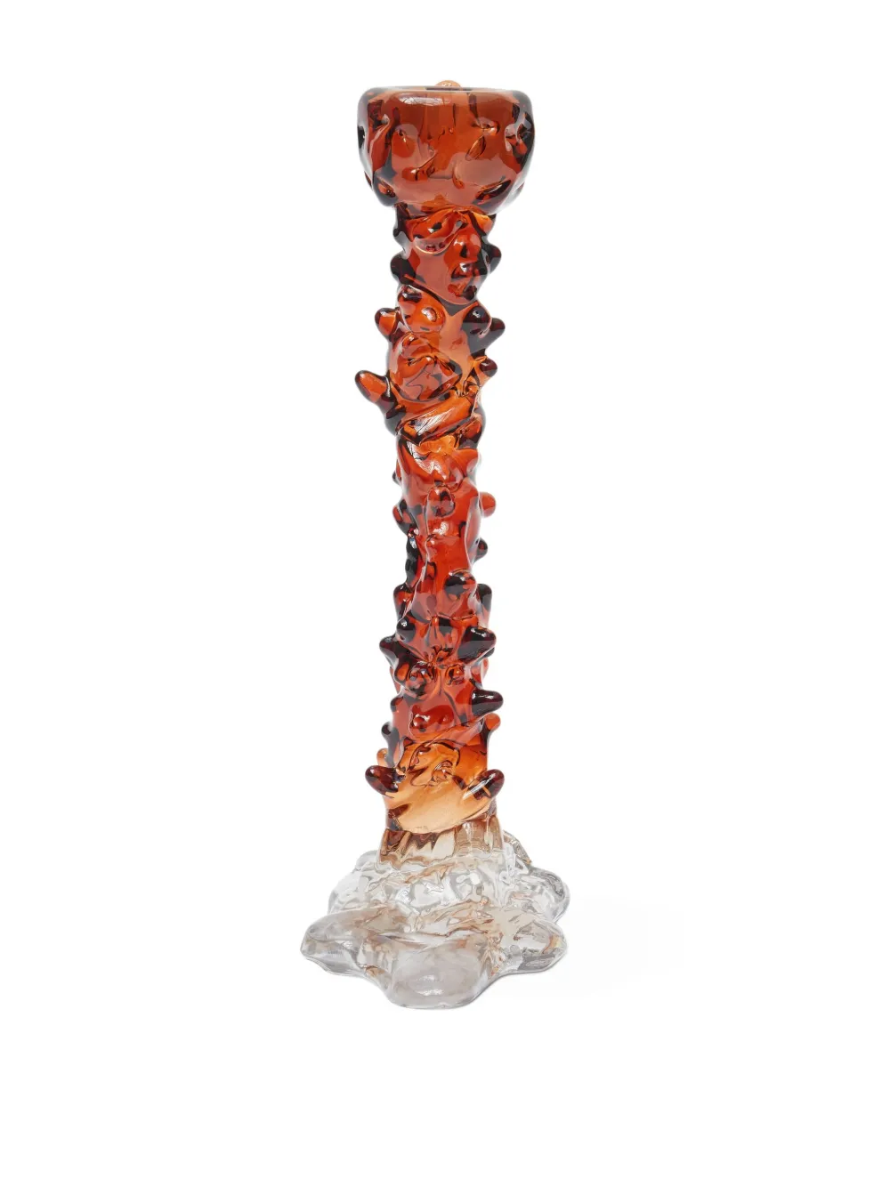 Spiral-Shaped Glass Candle Holder