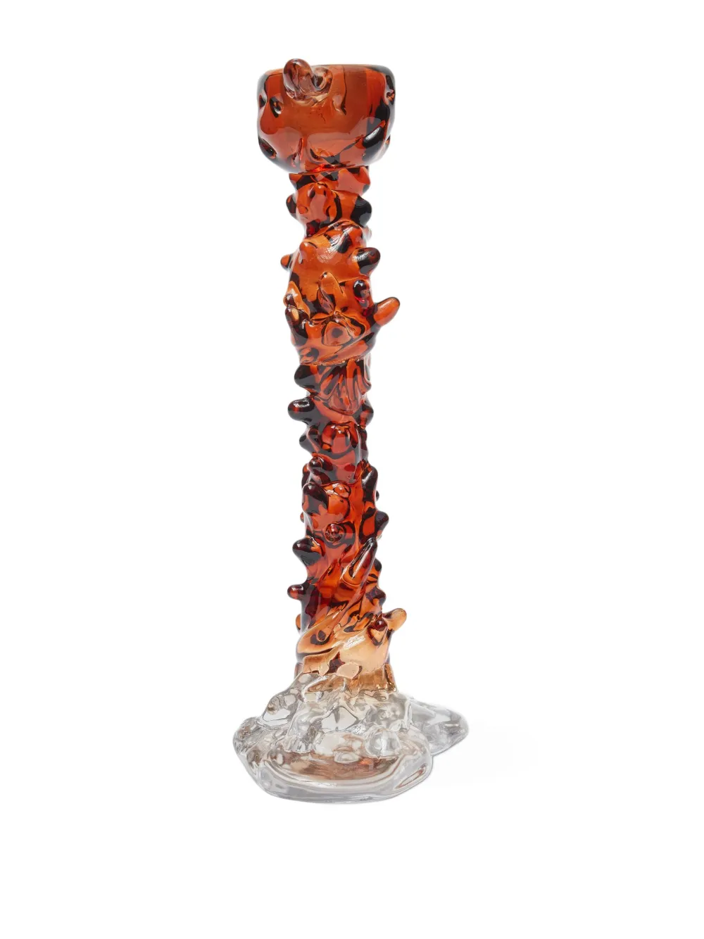 Spiral-Shaped Glass Candle Holder