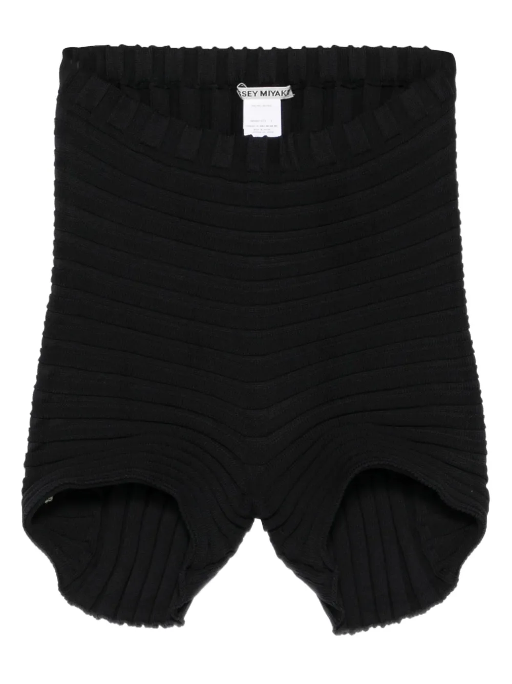Issey Miyake Ribgebreide shorts Zwart