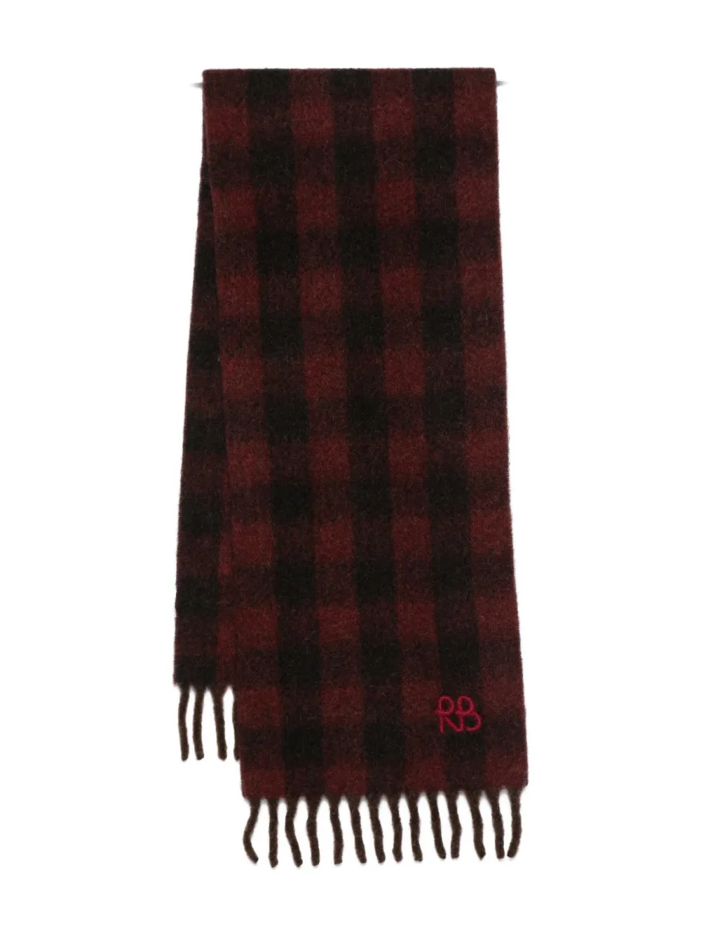 Ruslan Baginskiy Check-print Scarf In Black