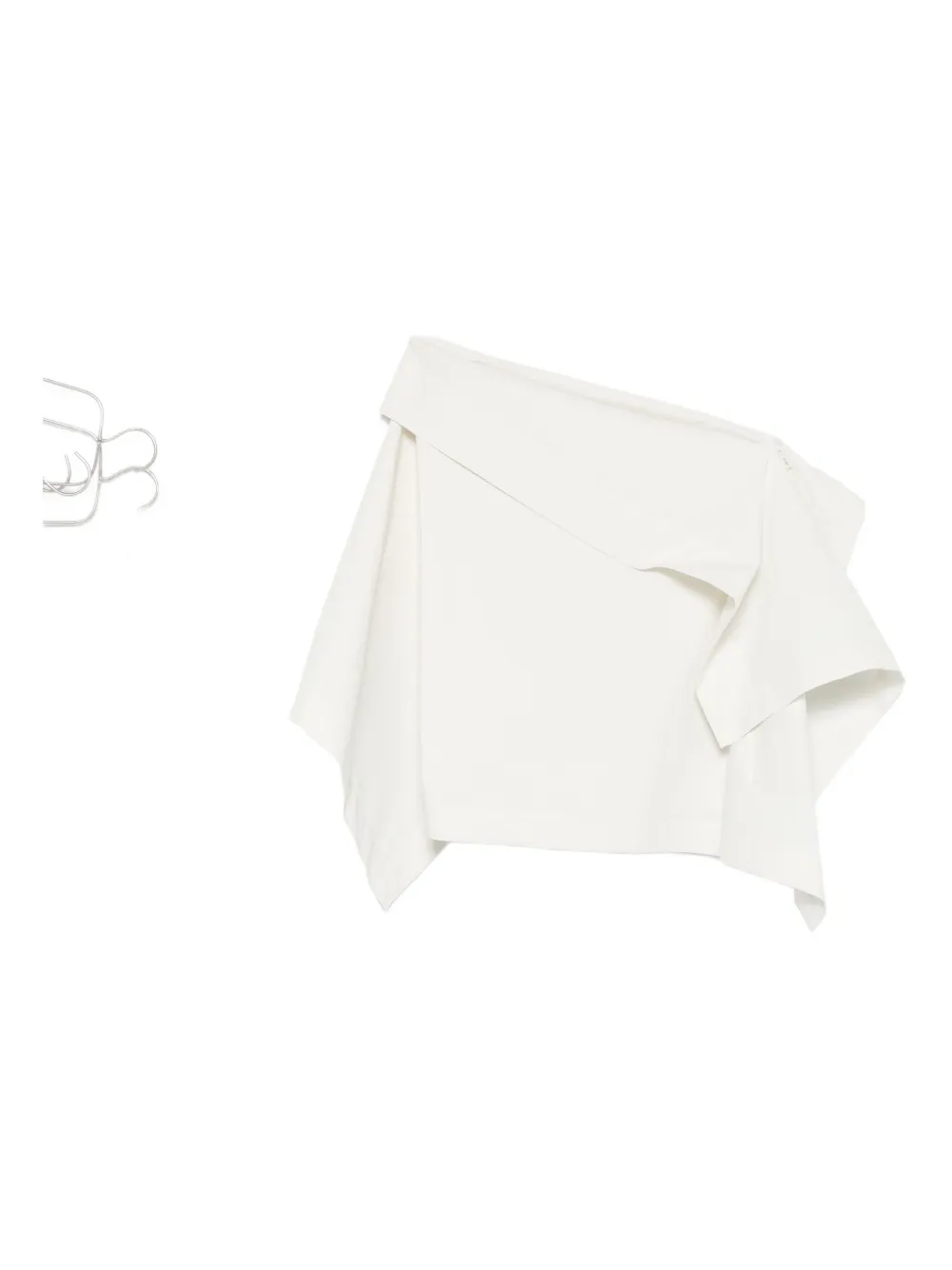 Issey Miyake Asymmetric Bandeau Top In White