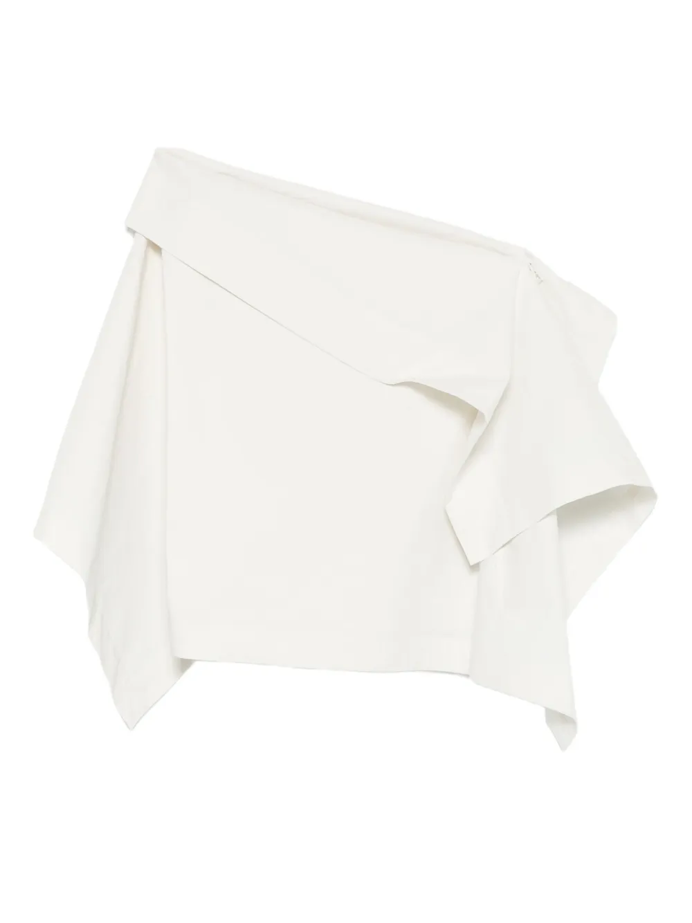 Issey Miyake top estilo bandeau asimétrico | blanco | Image 1