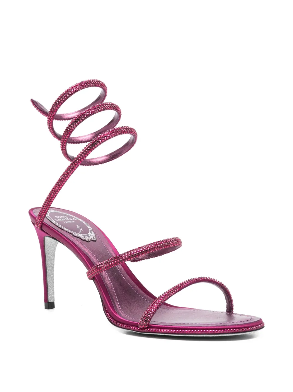 René Caovilla 105mm Cleo Sandals In Purple