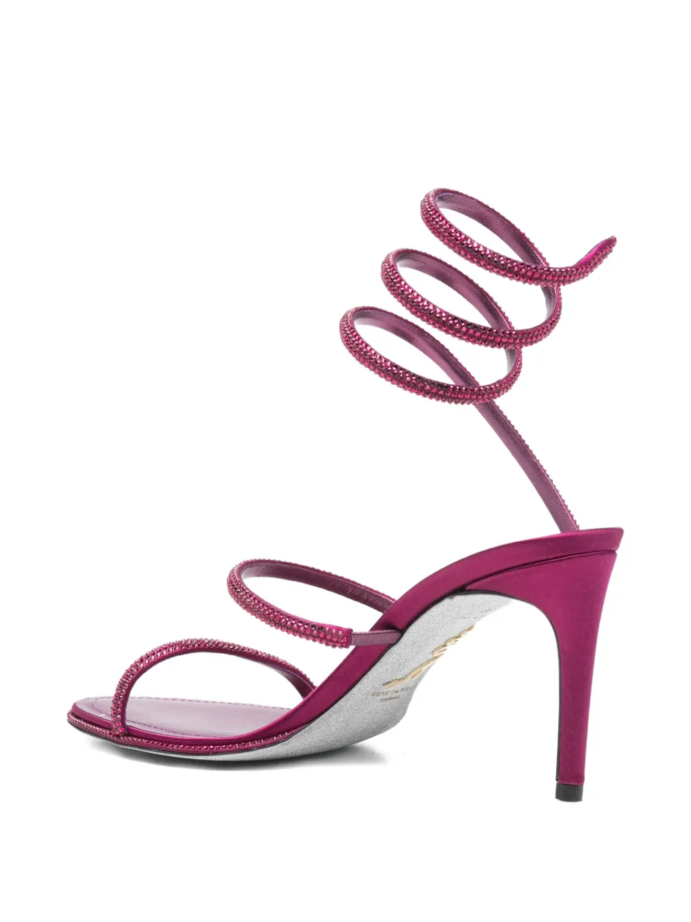 René Caovilla 105mm Cleo Sandals In Purple