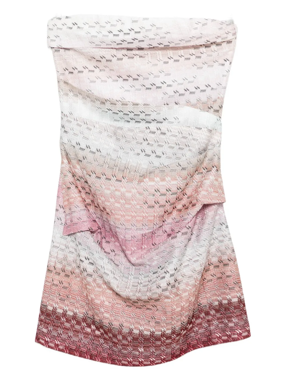 Missoni Ombré-effect Knitted Mini Dress In Pink