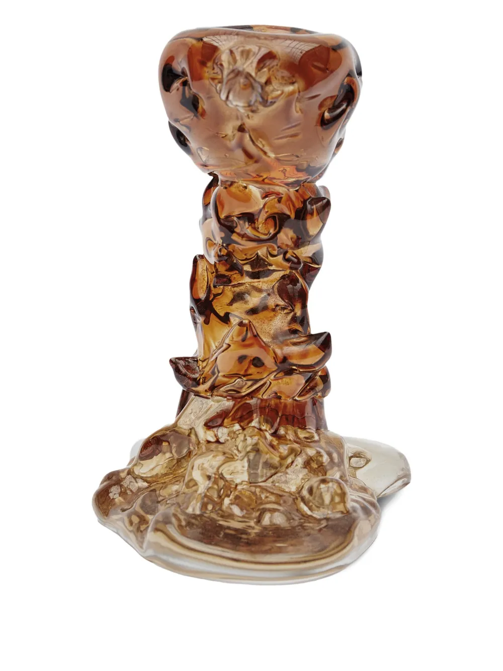  Polspotten Sculptural Glass Candle Holder - Orange 
