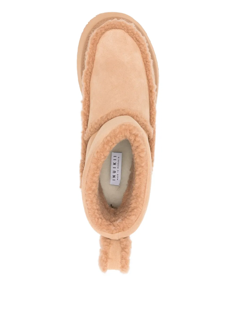 Inuikii Shearling-trim Ankle Boots In Animal Print