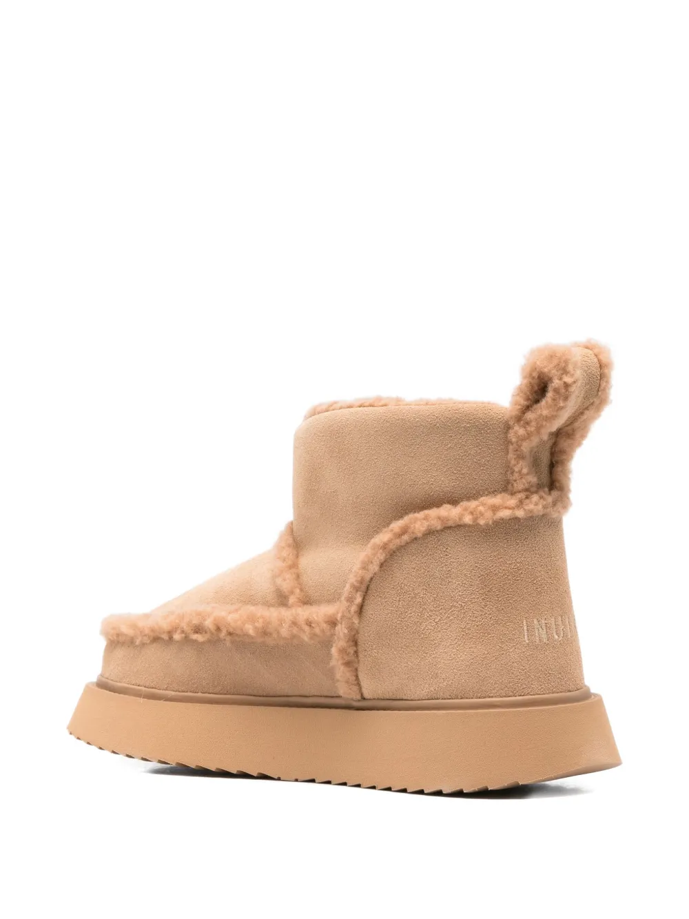 Inuikii Shearling-trim Ankle Boots In Animal Print