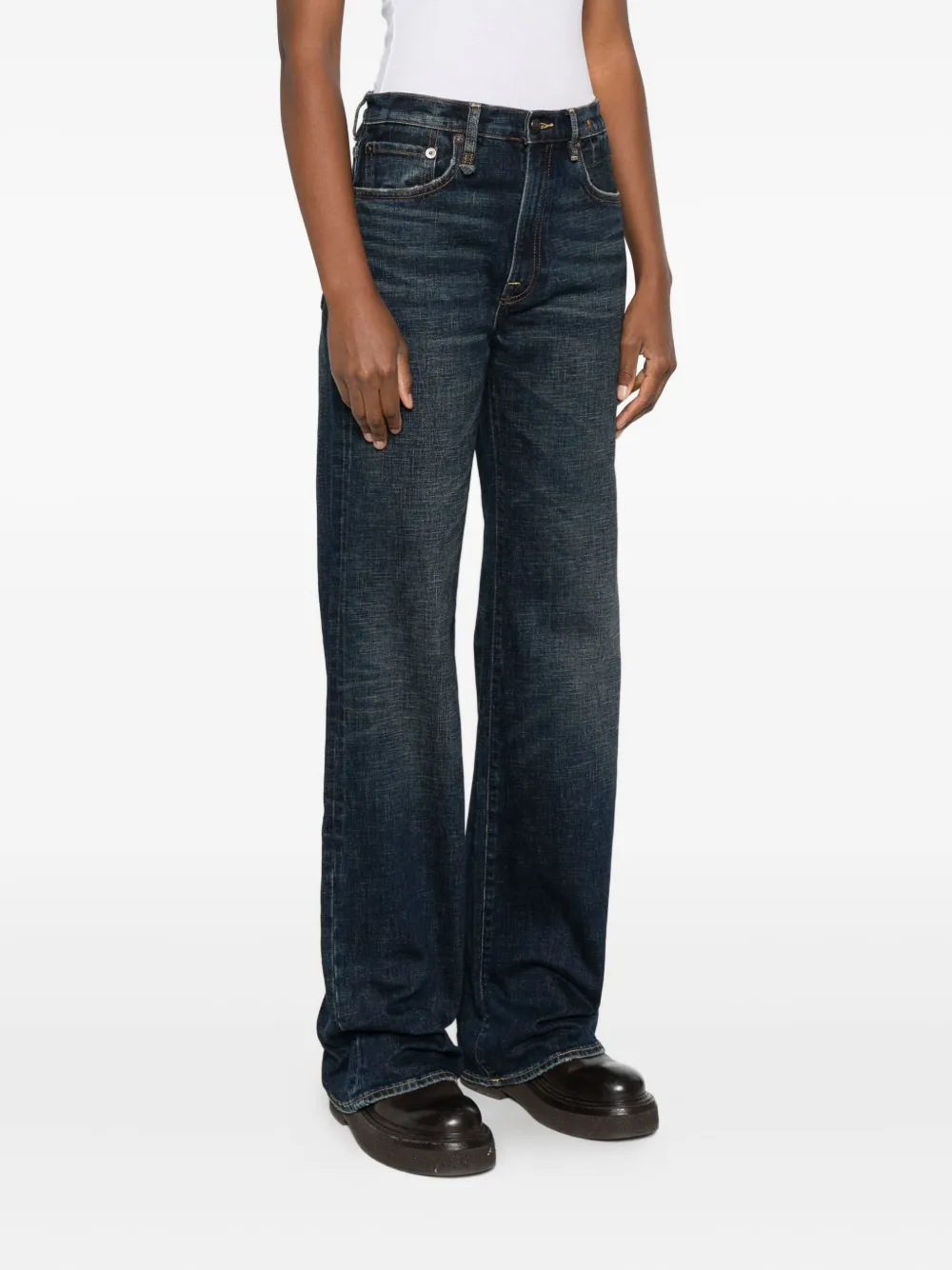 R13 High-waisted Jeans In Blue