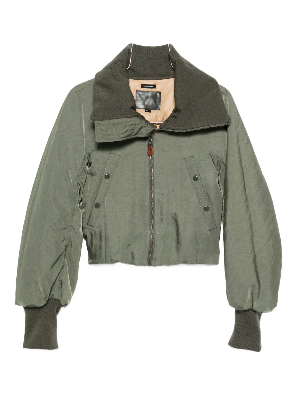 R13 Zip-up Bomber Jacket In Green