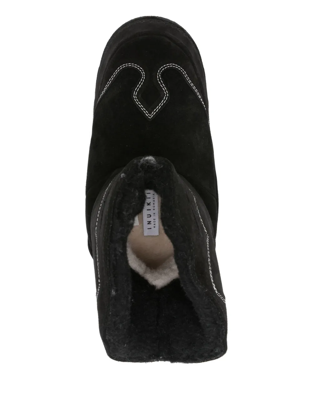 Inuikii Suede Cowboy Boots In Black