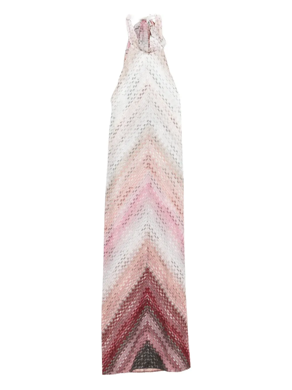 Missoni chevron highneck maxi dress Roze